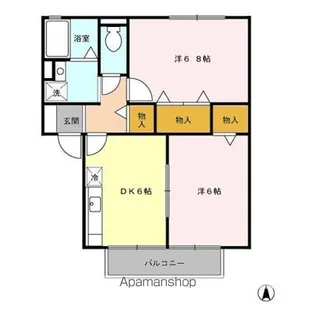 パディーコート A棟・B棟【1階】の間取り