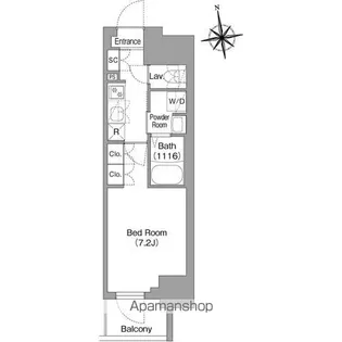 東京都新宿区北新宿4丁目【マンション】の間取り