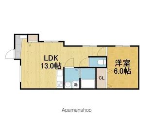 シャルレ岡町【101号室】の間取り