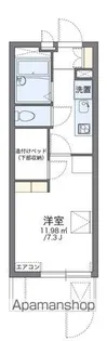 レオパレスリバーサイド K【108号室】の間取り