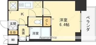 プレサンス南森町ライズ【3階】の間取り
