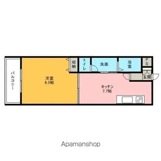 メディアハウスキャビン【3階】の間取り