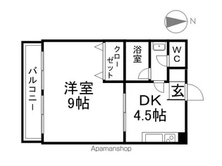 エクセル悦和3【1階】の間取り