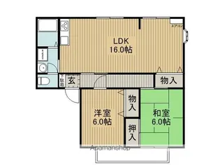 ファミーユ【201号室】の間取り