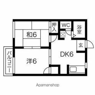 スプルース山口【B203号室】の間取り