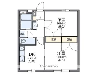 レオパレス翔【1階】の間取り