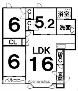 フォンタナⅡ【202号室】の間取り