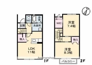 香川県高松市木太町【アパート】の間取り