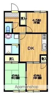 コーポエノモト【204号室】の間取り
