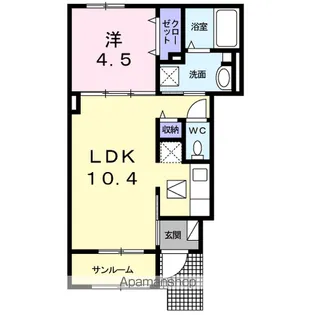 福岡県久留米市東合川新町【アパート】の間取り