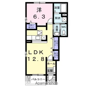 ハピ・アンジュ【1階】の間取り