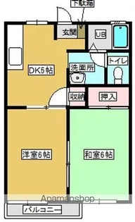コートビレッジ舘野Ⅰ【2階】の間取り
