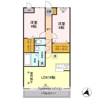 ウィステリア【1階】の間取り