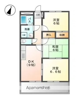 ルナ・アルカディア壱番館【2階】の間取り