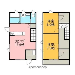 QM−COURT B【B-1号室】の間取り