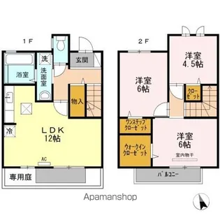 愛媛県松山市別府町【テラスハウス】の間取り