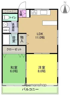 森谷マンション【303号室】の間取り