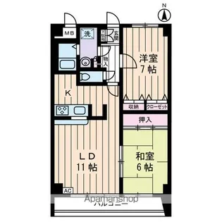 ガーデンヴィラクレセント【3階】の間取り