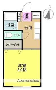 千代ハイツ【108号室】の間取り