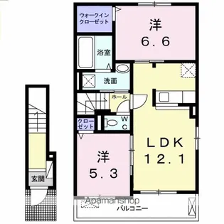 ラフォルテ Ⅰ【2階】の間取り
