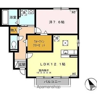 クオーレ【1階】の間取り