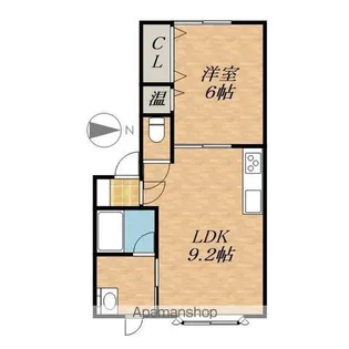 ユトリロ鳳乃舞A【1階】の間取り