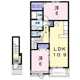 レスポワール Ⅱ【2階】の間取り