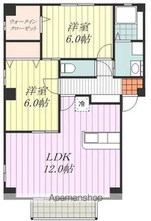 ハピネステイツMRM【201号室】の間取り