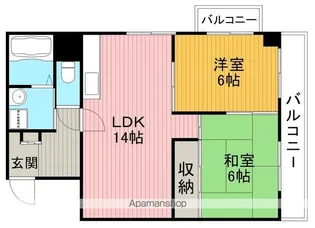 ベルヴュー桜の町【1階】の間取り