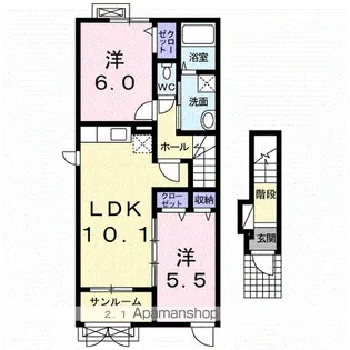 グレイス ビクトリー Ⅲ【2階】の間取り