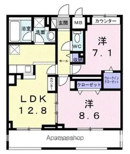 アーブルブリエ【3階】の間取り