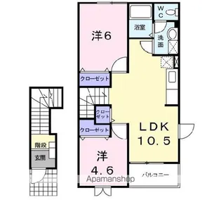 SUNRISEあゆみⅡ【2階】の間取り