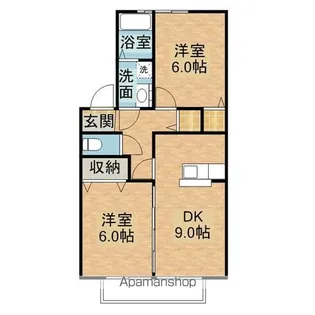 サンク・ルナ F【1階】の間取り