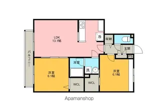 グランジュテ【3階】の間取り