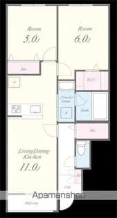 ACQUA VALLE【1階】の間取り