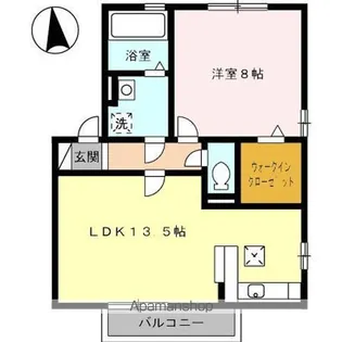 リビングタウン福 B棟【1階】の間取り