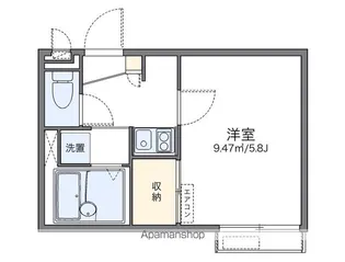 レオパレス西陣【206号室】の間取り