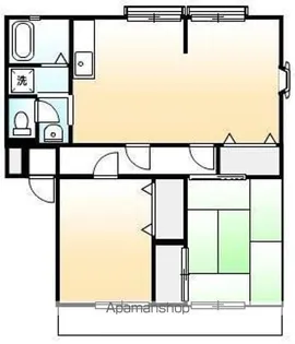 ウィン岡山【102号室号室】の間取り