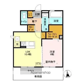 クラベール【1階】の間取り