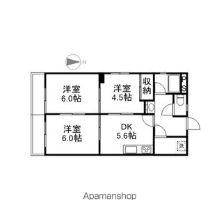 ニューコーポ太閤南館【203号室】の間取り