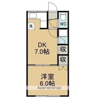 富士マンション【2B号室】の間取り