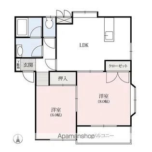 サンリヴァーハイツ【2階】の間取り