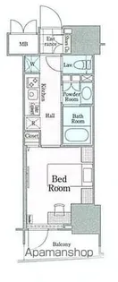 ロイジェントパークス四ツ谷【1007号室】の間取り