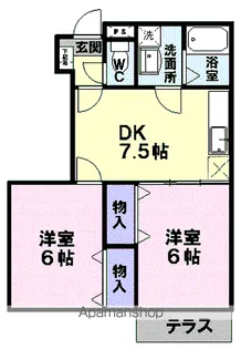 オアシス【1階】の間取り