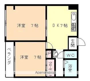 レジデンス江尻【102号室】の間取り
