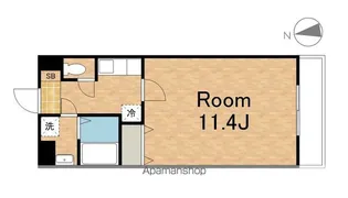 カモミール【101号室】の間取り