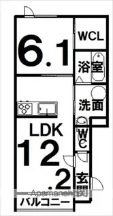 TOWNリバーサイドD【2階】の間取り