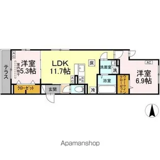 セレスティア北小岩III【1階】の間取り