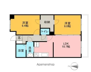 パークハイツ美咲【8階】の間取り