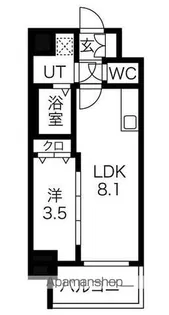 SOLメイクス新栄【7階】の間取り